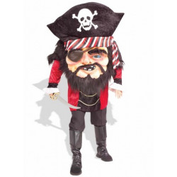 pirát s velkou hlavou - maskot