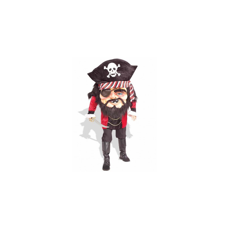 pirát s velkou hlavou - maskot